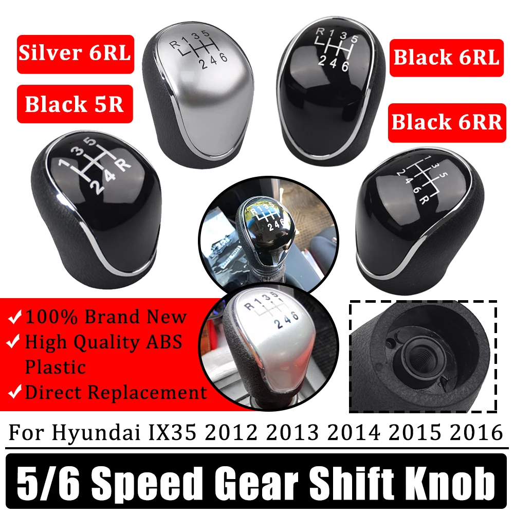 Auto Gear Shift Knob Car 5/6 Speed Manual Shifter Lever Stick Head Handball For Hyundai IX35 2012 2013 2014 2015 2016