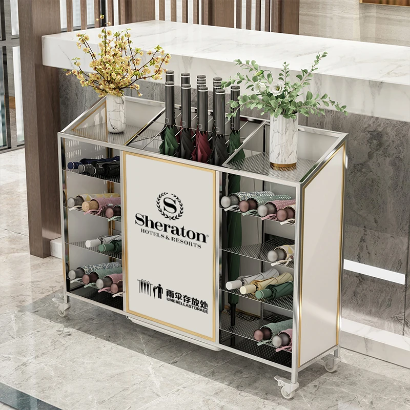 Commercial Umbrella Rack Classroom School Sales Department Hotel Bank Lobby Umbrella Rack Stainless Steel Umbrella Storage Rack