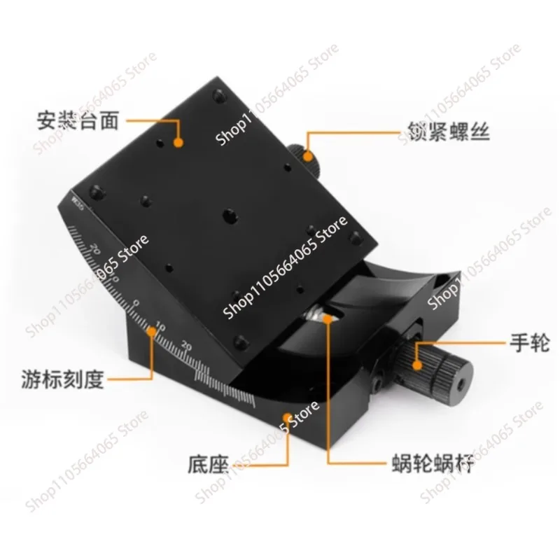 X-Axis Tilt Angle Stage Manual Fine-Tuning Platform XY Angle Stage Goniometer for GFG60 GFWG40 1pcs
