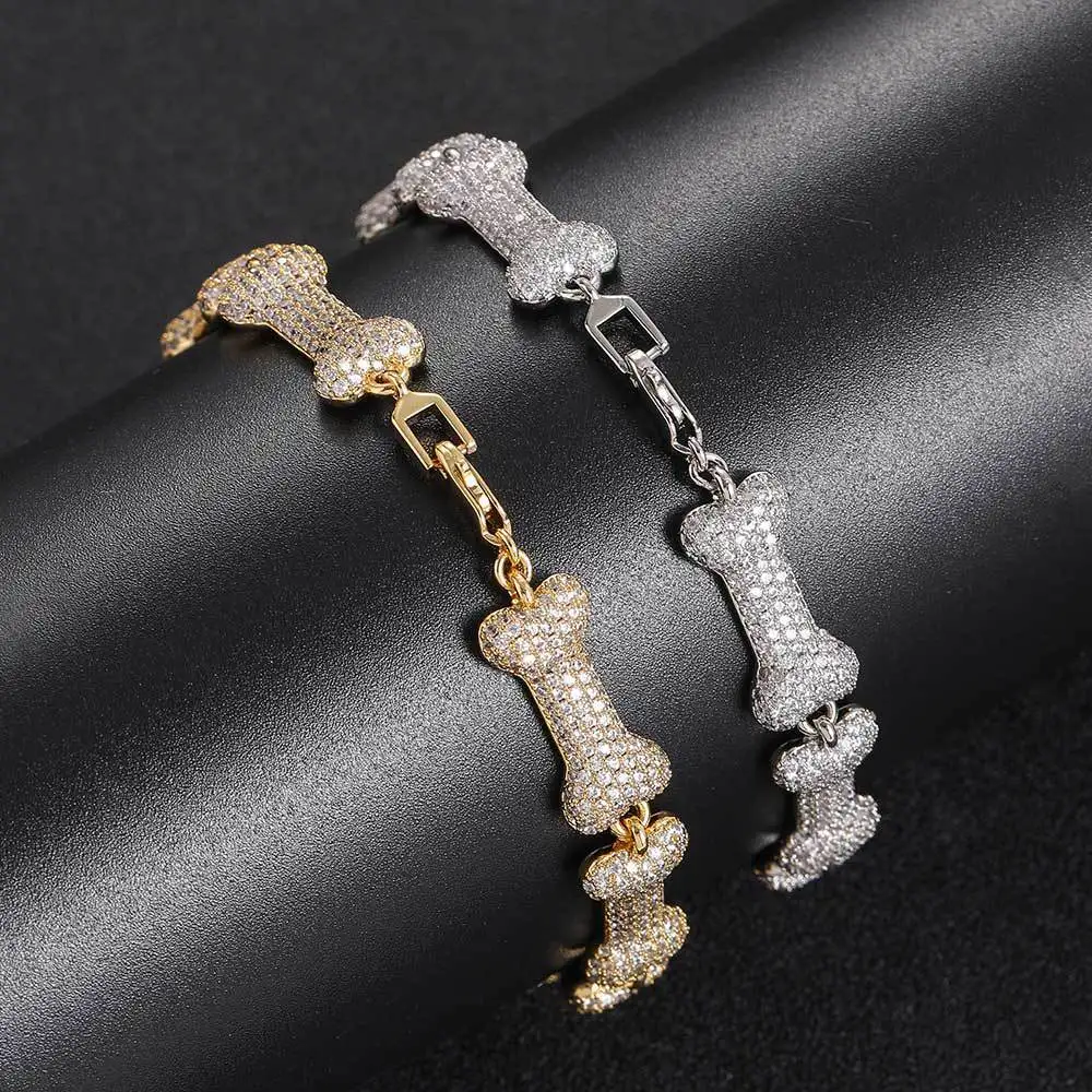 Icedminer 10mm سلسلة العظام مثلج خارج ربط سلسلة للرجال النساء الهيب هوب مجوهرات شحن مجاني