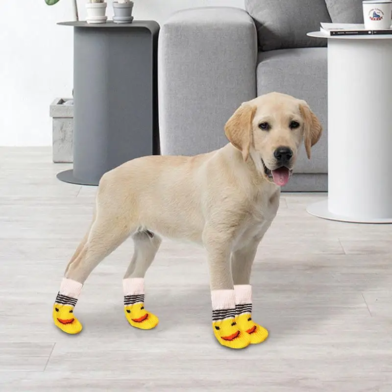 Dog Socks Double Side Large Coverage Non-Slip Dog Boots And Paw Protectors Puppy Doggie Senior Dog Paw Protector Pet Furry