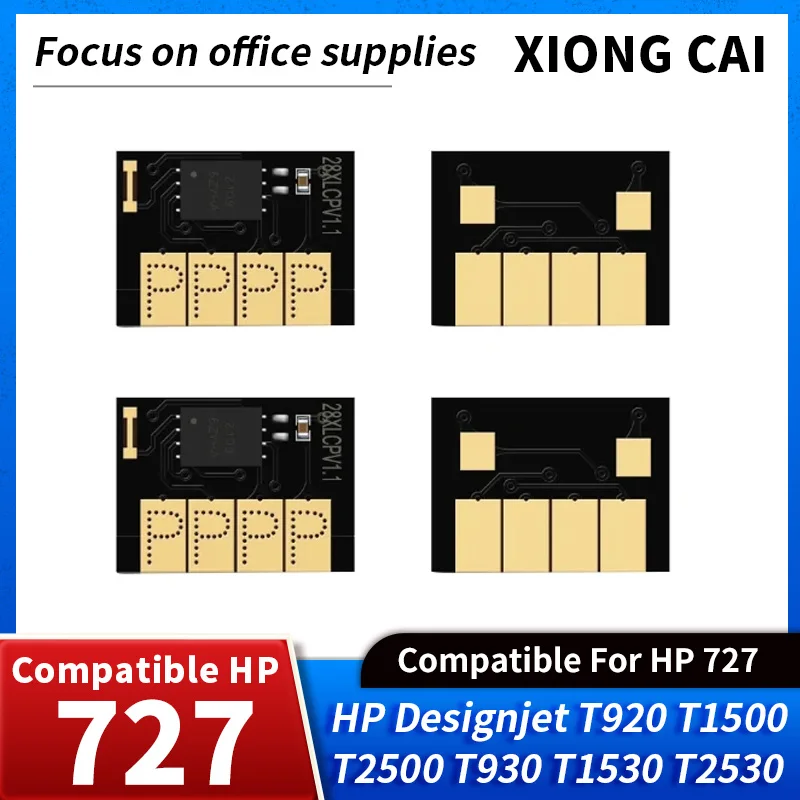 300ML  For HP 727 Cartridge Chip For HP DesignJet T920 T930 T1500 T1530 T2500 T2530 Printer Cartridge Chip