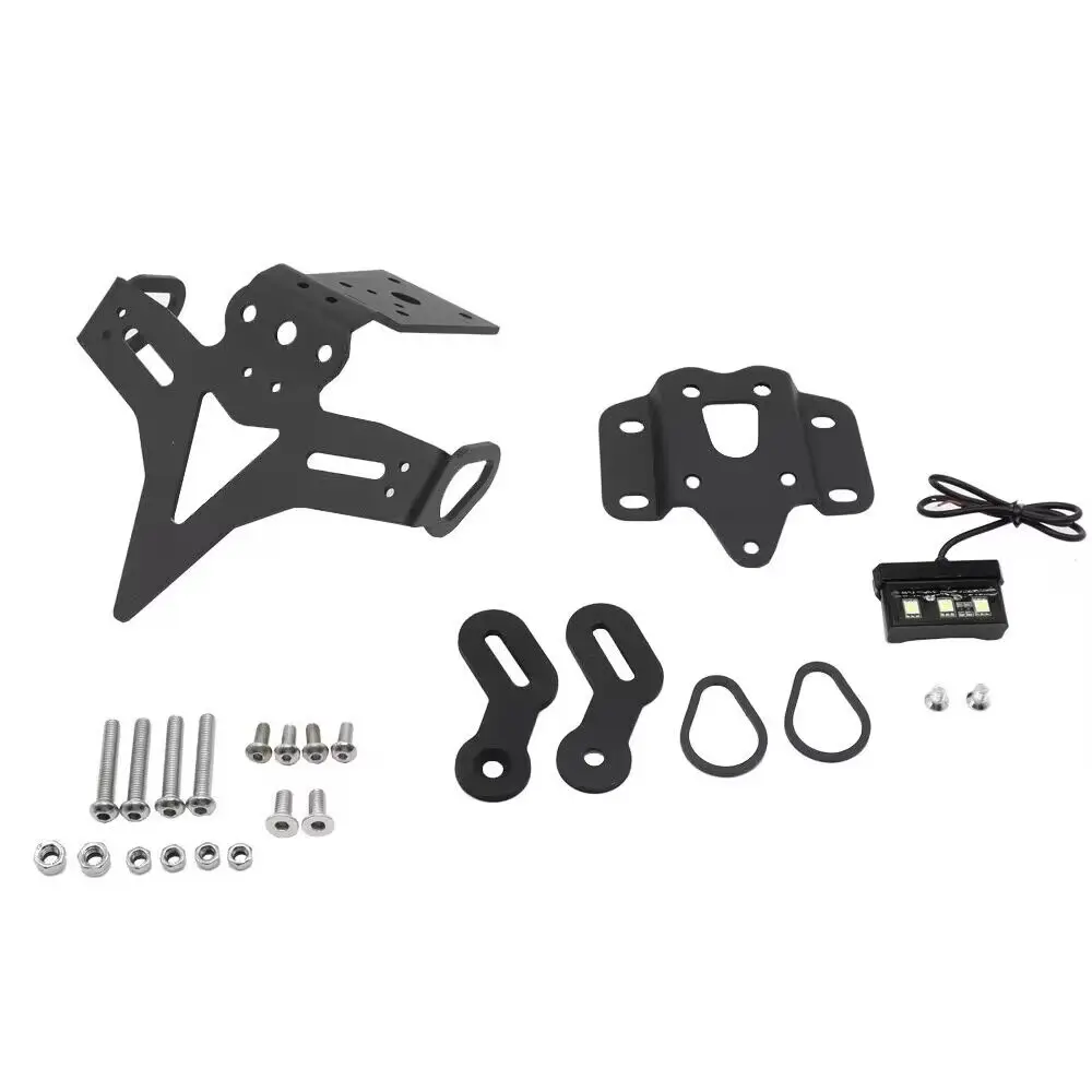Motorcycle Rear Tail Tidy Fender License Plate Holder Bracket With LED  For Yamaha MT-07/FZ-07 2013-2023 Accessories image 5