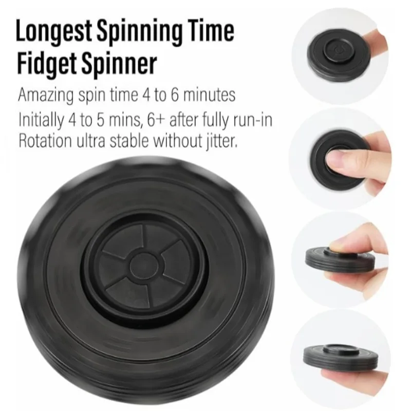 EDC Gear Hand Spinner Clicker Adult Fidget Toy Radiation Warning Fidget Slider Spinner ADHD Tool Anti-anxiety Stress Relief Toys