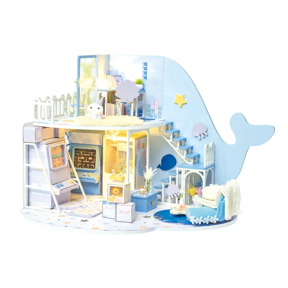 لتقوم بها بنفسك دمية هدية عيد ميلاد منزل صغير لعبة مجسمة الفن منزل الإبداعية التجمع الحرفية للأطفال البالغين 2025