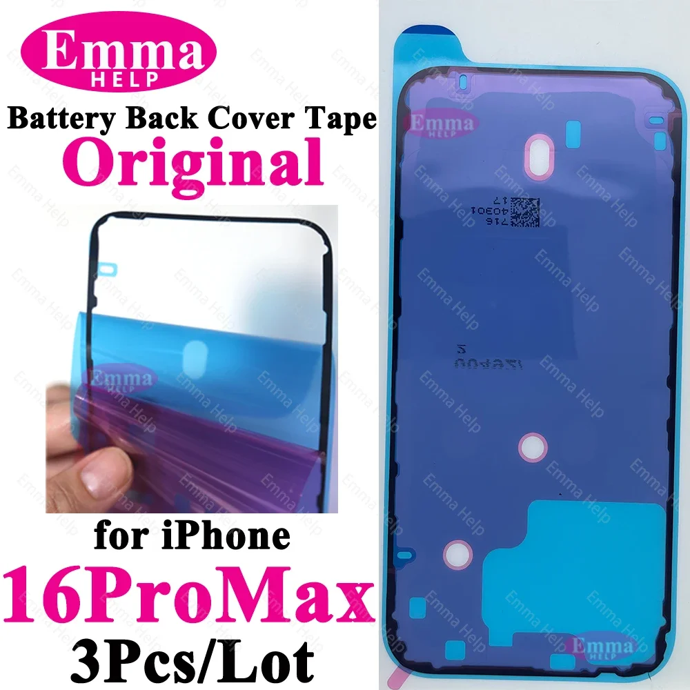 Original Back Rear Cover Battery Cover Adhesive Tape Glue Replacement for iPhone 16 Pro Max 15 14 Plus Back Battery Glue Sticker