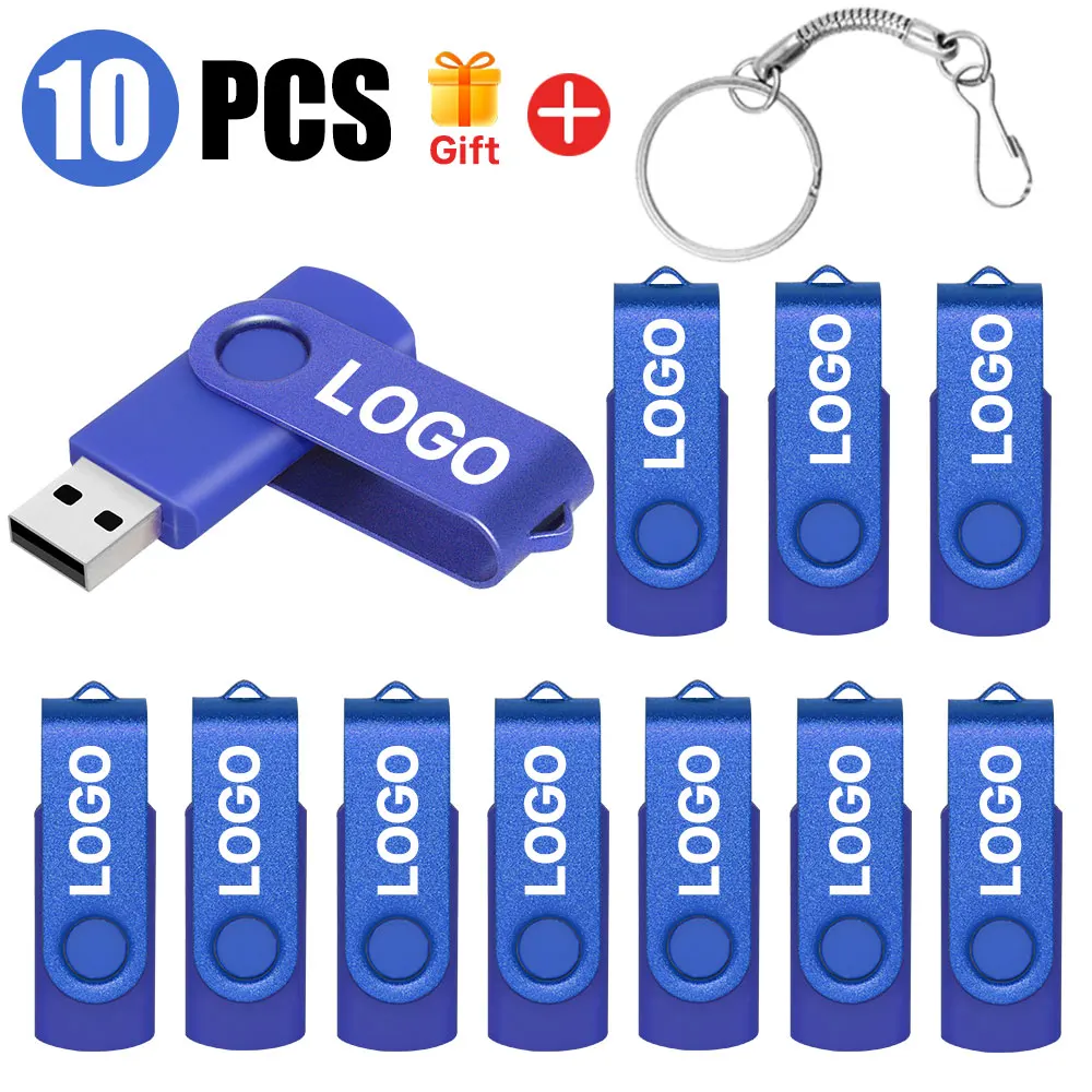 10PCS/lot Colour USB Flash Drive Pen Drive 1GB 2GB 4GB 8GB 16GB Pendrive Memory Stick 32GB 64GB USB Stick Gift Free Custom LOGO