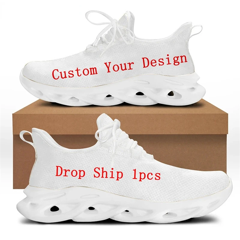 HOMDOW Custom Your Logo/Pictures/Text/Name Casual Men's Walking Shoes Breathable Man's Felx Control Sneakers Flats Shoes