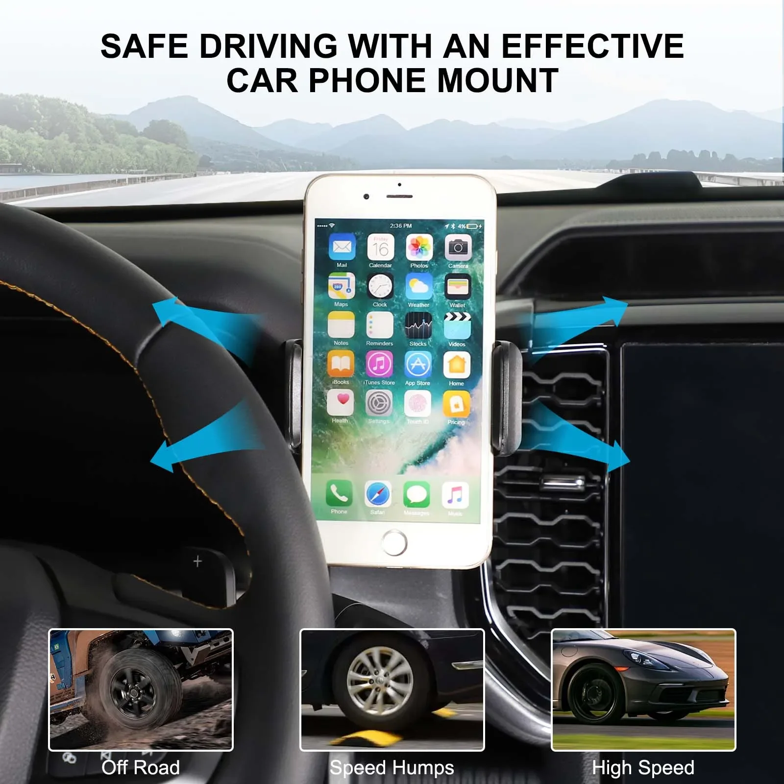

For for Ford Ranger T9 2023 2024 Car Center Control Air Vent Mobile Phone Holder GPS Navigation Holder Car Accessories