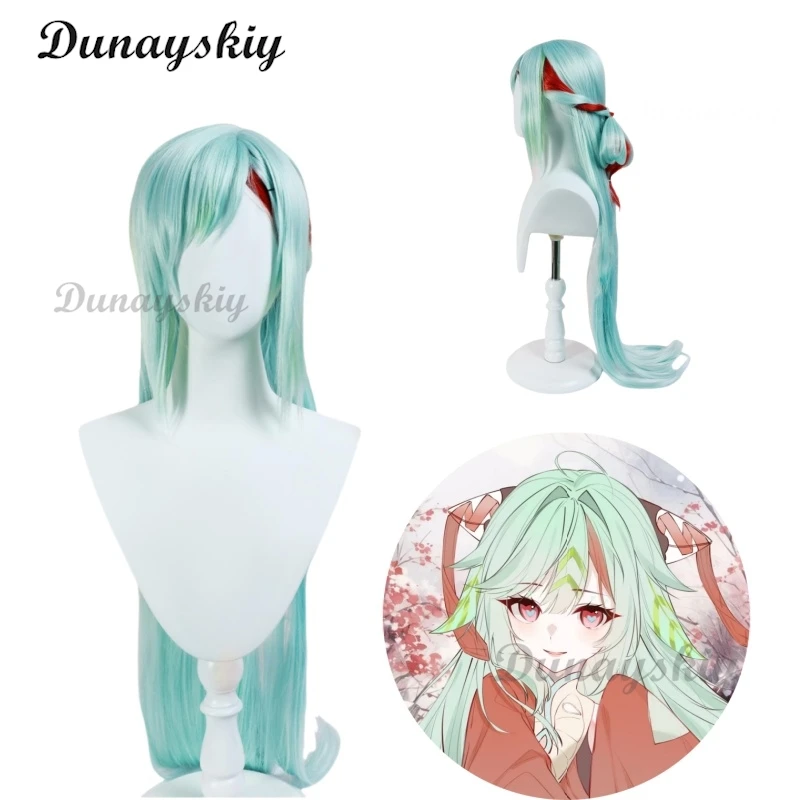 Shaosiyuan Cosplay Wig King of Glory Women 120cm Long Green Straight Wig Cosplay Anime Cosplay Wigs Heat Resistant Synthetic Wig