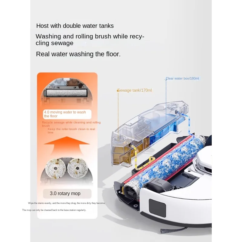 

Washing and Sweeping Robot Living Water Sweeping Mopping Suction All-in-One Base Station up and down Water Household U300