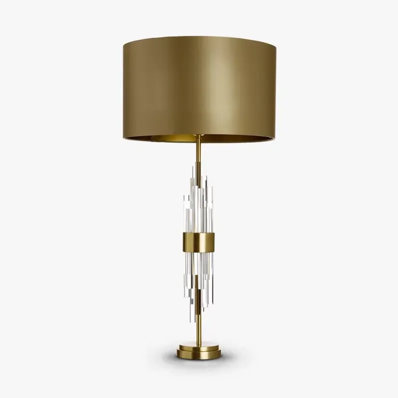 Luxury Crystal Mosaic Table Lamp Modern Home Decoration Light Fixture Elegant Nightstand Accent Piece for Living Room Bedroom