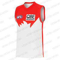 New 2025 AFL Summer Australia Football Sydney Swans 2025 Guernsey Oversized Vest For Adult/Kids Tank Top