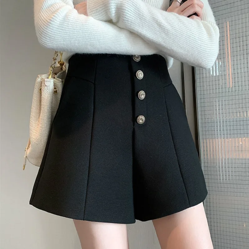 Hohe Taille, A-Linie, weites Bein, Anzugshorts, Damen, Frühling 2026, schlankmachend, modische Stiefelhose, Oberbekleidung, lange Beinverlängerung, TT951