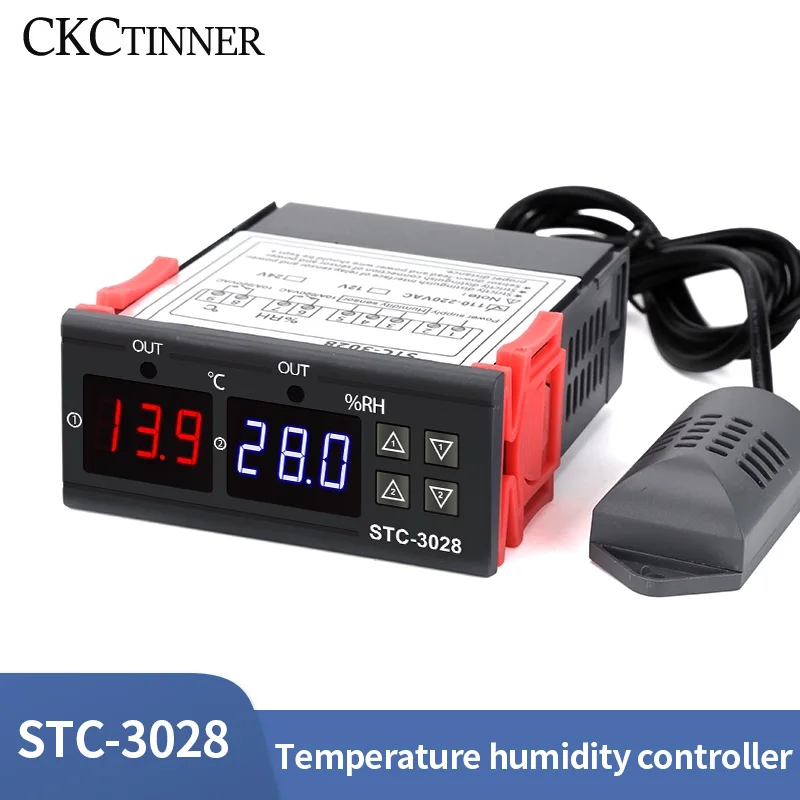 STC-3028 LED termostato digitale regolatore di temperatura termoregolatore relè riscaldamento raffreddamento per incubatore AC 110-220V NTC