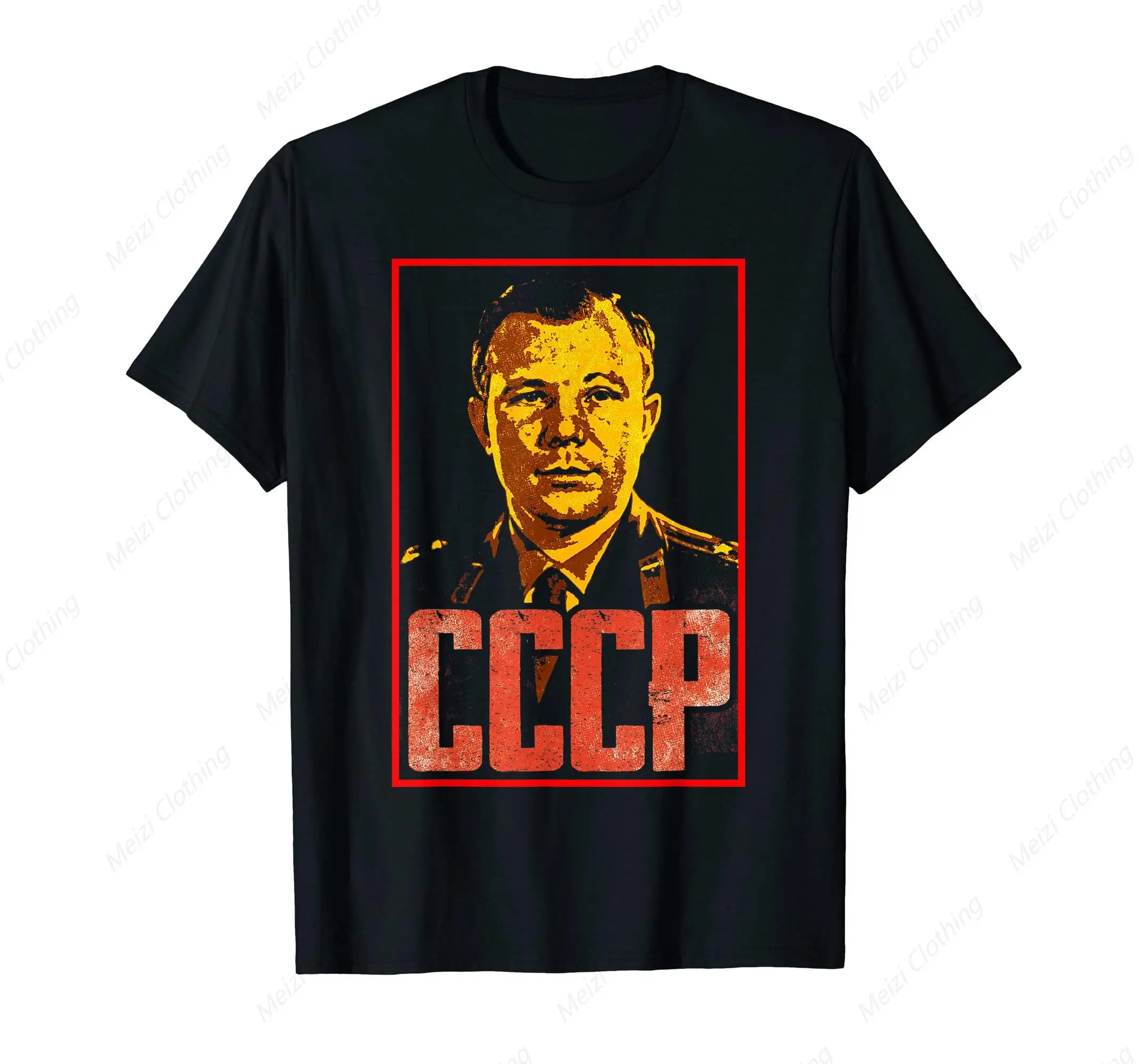 

Yuri Gagarin Astronaut Space Soviet CCCP Printed T-shirt Fashion Cool Men's Shirt Pure Cotton Casual Clothes