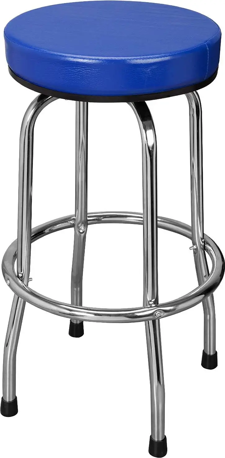 

Atrp6185U Torin Swivel Bar Stool: Padded Garage/Shop Seat With Chrome Plated Legs, Blue