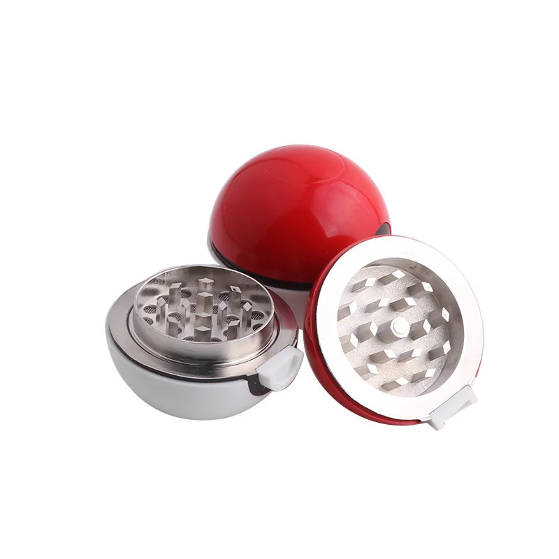 Herb Grinder 3 Layers Tobacco Grusher With Metal Sharp Teeth Pokeball Cute Grinder Herbal Smoking Accessories Cool Gadget