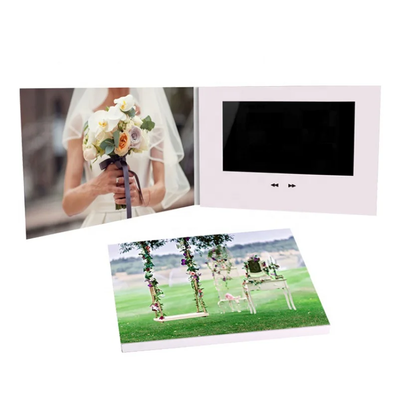 

custom." LCD Screen Digital Wedding Invitation Greeting Cards Video Booklet Brochure