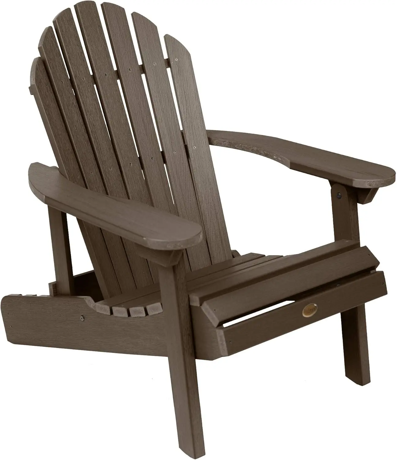 AD-CHL1-ACE  Made in The USA Folding and Reclining Adirondack Chair, Adult, Weathered Acorn