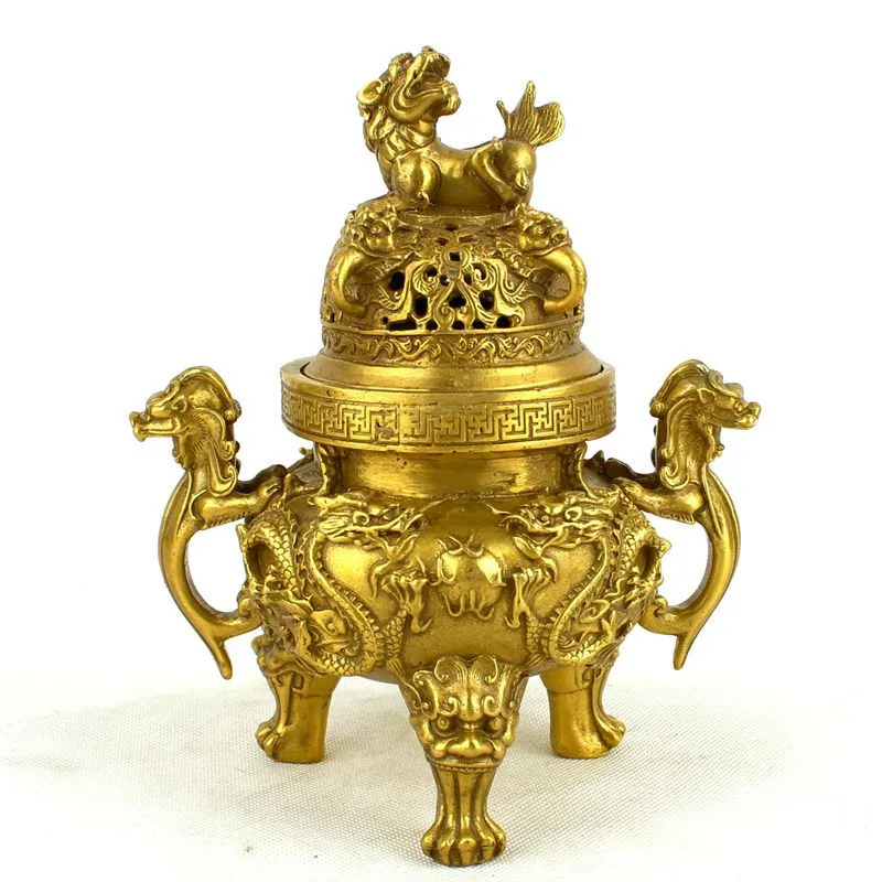 

Brass Incense Burner Brass Sandalwood Stove Brass Incense Burner Brass Dragon Stove Decoration Metal Crafts