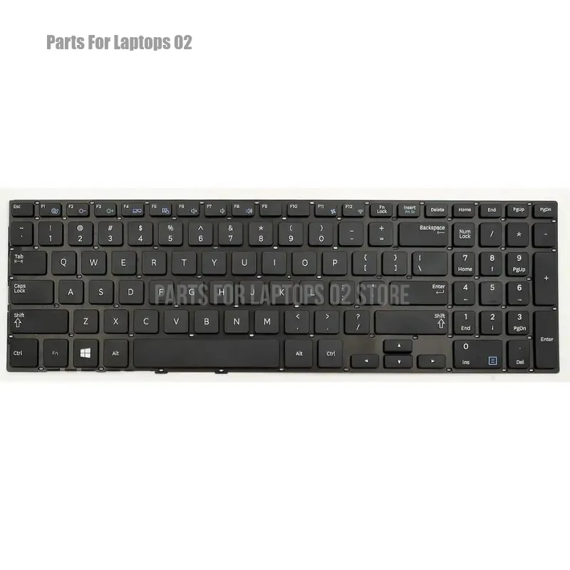 Nuevo Teclado para Portátil Samsung NP470R5E NP470R5E-K01CA NP510R5E NP510R5E-S01CA 470R5E 510R5E, Negro, sin Marco, Distribución US