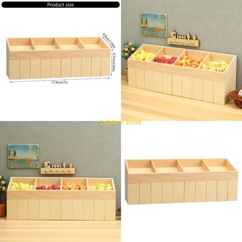

Y4QA 1/12 Natural Supermarket Shelf Model Figure For Doll House Decors Kids Educational Pretend Play Activity Accessory