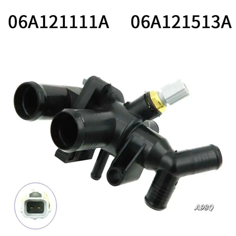 1 Buah Sensor Suhu Perumahan Termostat ABS Hitam untuk VW Golf Mk4 1.6 06A121111A /06A121513A