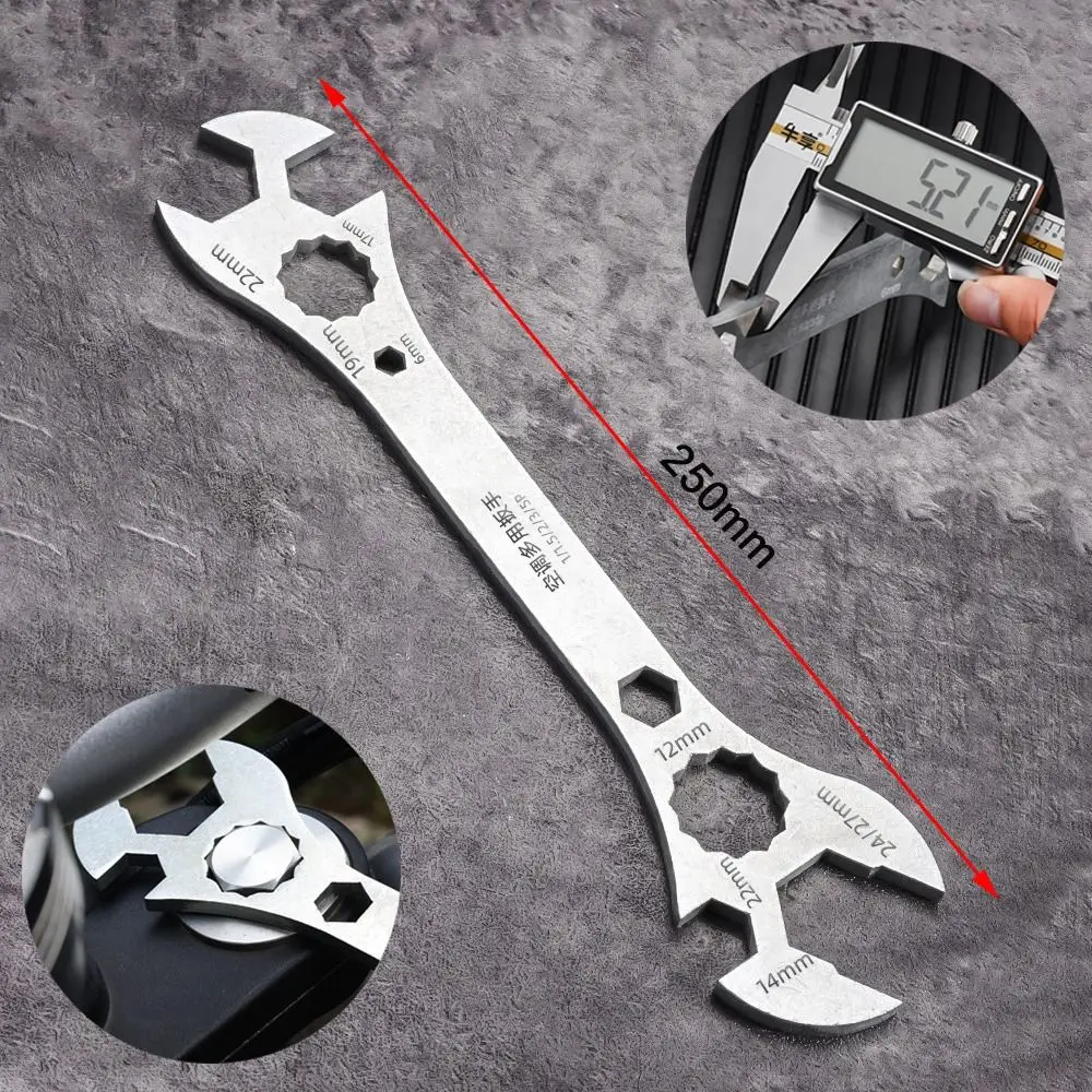Multi-Functional Air Conditioner Wrench Thickening and Hardening Alloy Steel Multifunctional Wrench Durable Double-End Wrench