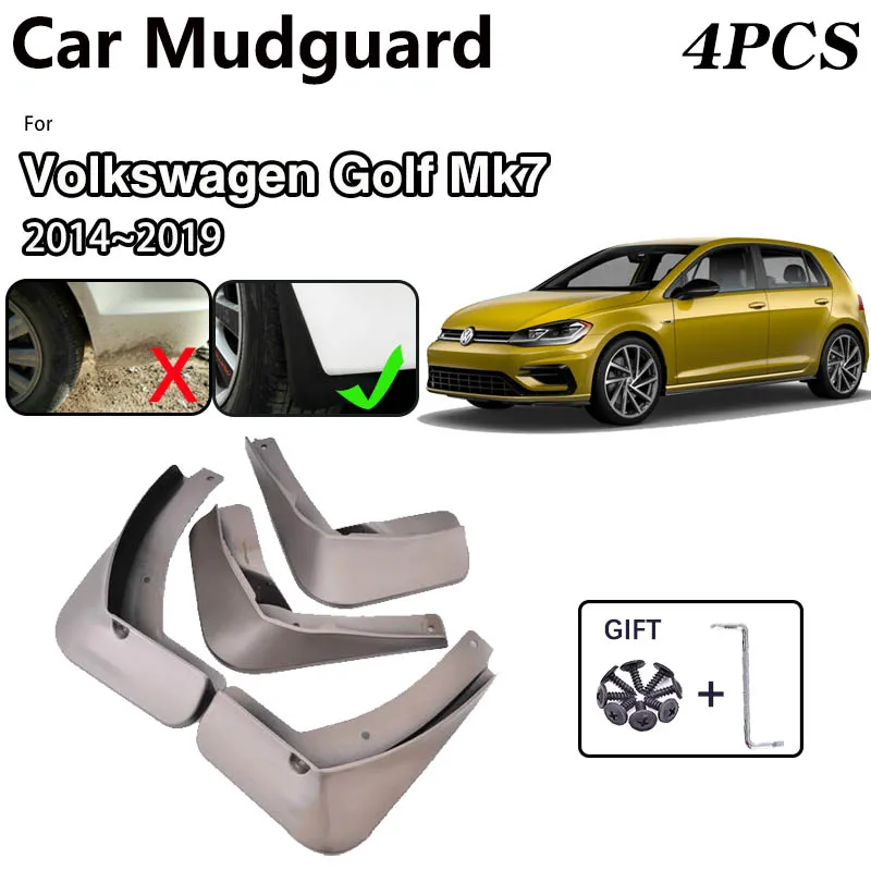 

Car Mudguards For Volkswagen Golf 7 2014~2019 VW MK7 Spray Baking Paint MudFlap Fender Protect Mud Guards Flaps Auto Accessories