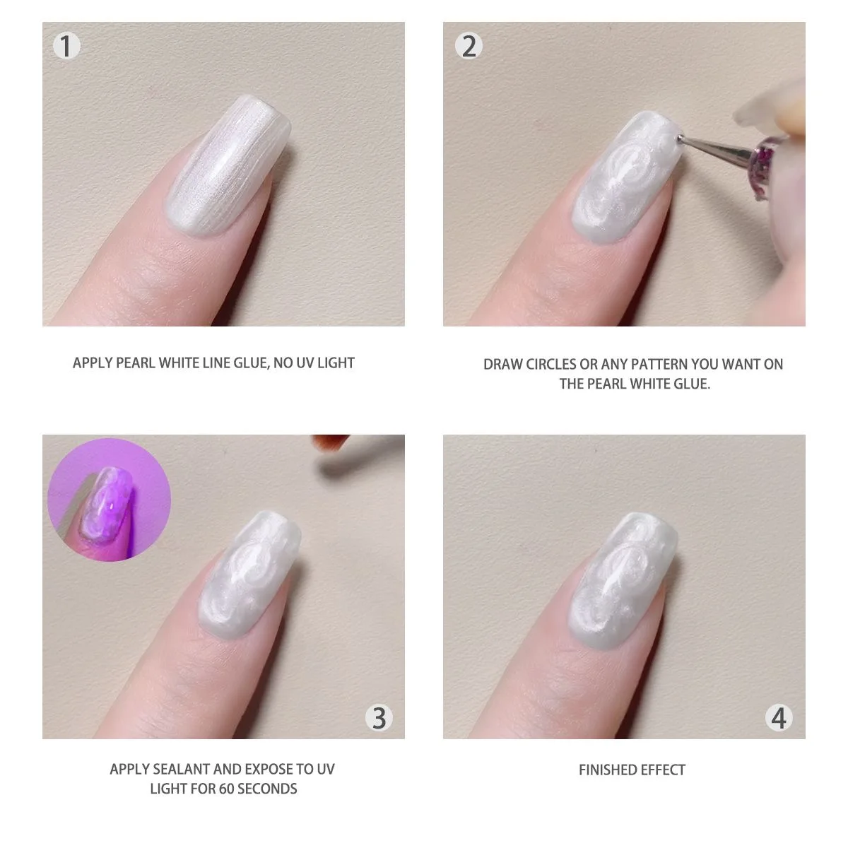 1-12pcs TC New Pearlescent Pearl White Thread Gel Nail Polish UV/LED Soak Off Gel, Suitable For Home Nail Salon For Wedding Gift image 3