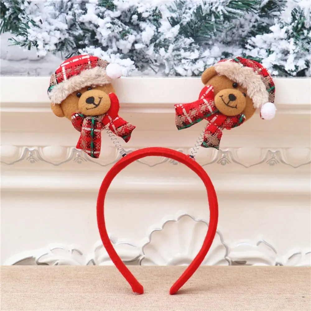 Red Snowman LED Light Headband Elk Snowman Christmas LED Headband Multiple Choice Headwear Santa Hairband New Year's Gift