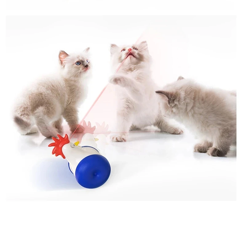 Pet Cat Toy Laser Chicken Self-Entertainment Interactive Infrared Laser Amusing Cat Electric Boring Artifact Pet Puzzle IQ Toys