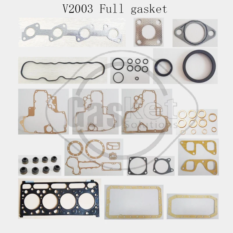 

V2003 Engine Full Gasket set with Head Gasket fits for Kubota U45 KX161 Excavato