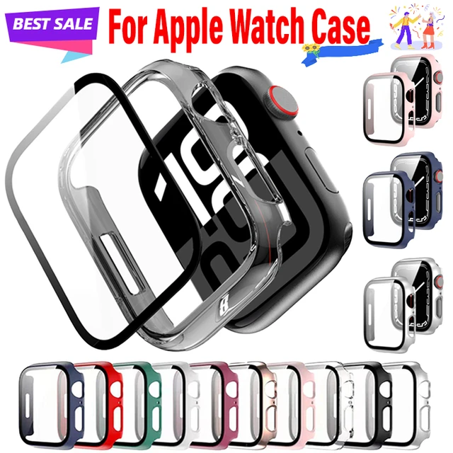 Szkło Hartowane + Etui do Apple Watch 11 10 9 8 7 6 5 SE Ultra 2 Ochrona Przed Upadkiem Pokrowiec iWatch 49mm 46mm 42mm 45mm 41/44/40mm