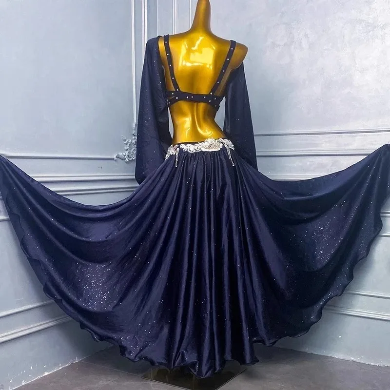 Trajes de danza del vientre personalizados, vestido de actuación para mujer, nuevo conjunto de Ropa de baile oriental, vestido de práctica, ropa india, traje de mujer 2025