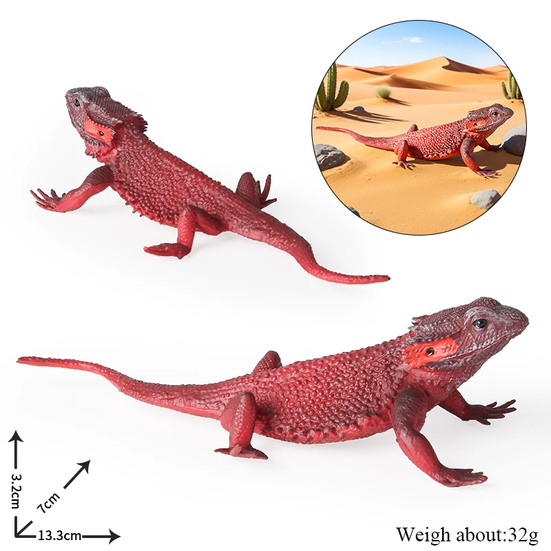 Oenux 爬虫類動物野生カメレオントカゲグリーンリグアナトゲ悪魔アクションフィギュアモデル置物教育玩具子供のためのギフト