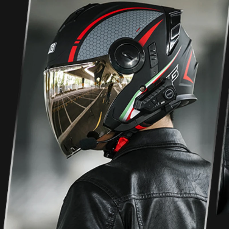 DOT Certification RNG Motorcycle Helmet 3/4 Riding Helmet Electric Scooter Capacete Road Riding Moto Casco Men Women For Honda