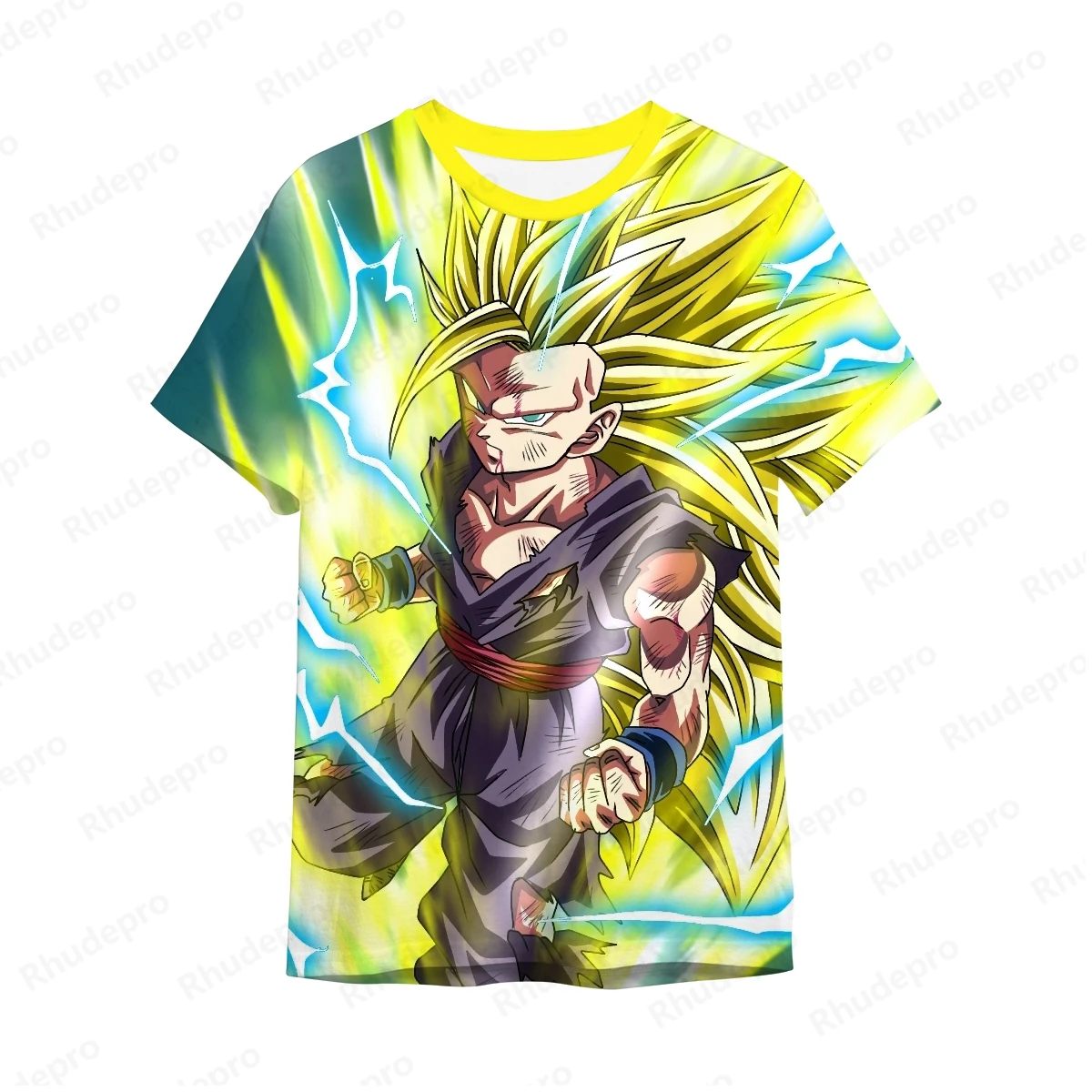 Super Saiya Dragon Ball Z masculino, camiseta Goku infantil, streetwear Vegeta, tendência Hip Hop, brinde de roupas, 100 a 5XL, 2023