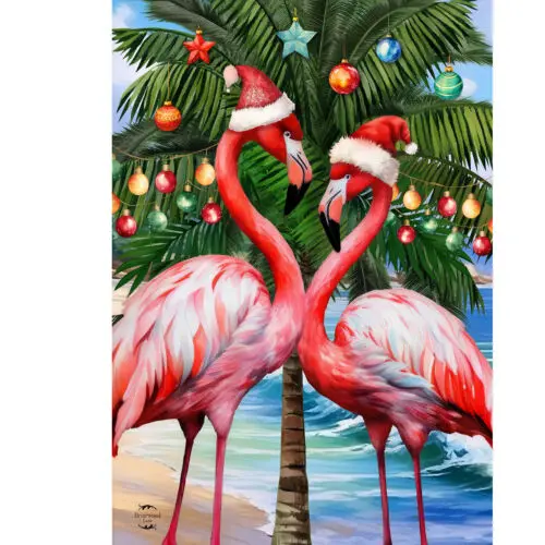 Briarwood Lane Festive Flamingos Garden Flag