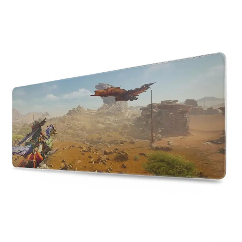 Game Monster Hunter Wilds Mouse Pad Gaming Mousepad Pc Accessories Keyboard Mat Desk Protector Mats Anime Mouse Pads