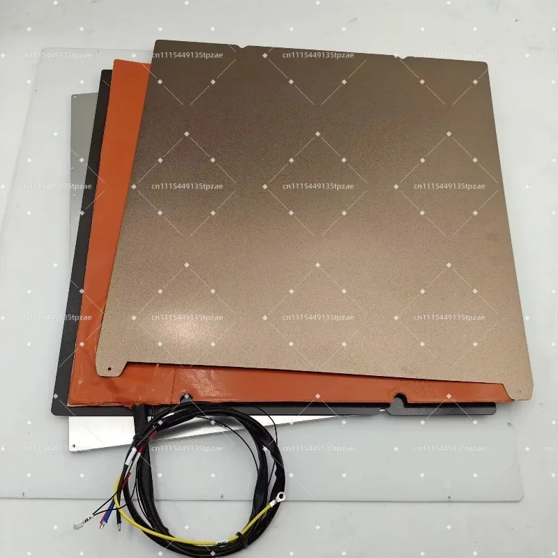 Aluminum PEI Heated Print Bed Upgrade Kit for Ender 5 MAX 3D Printer, Silicone Heater Hot Bed Plate