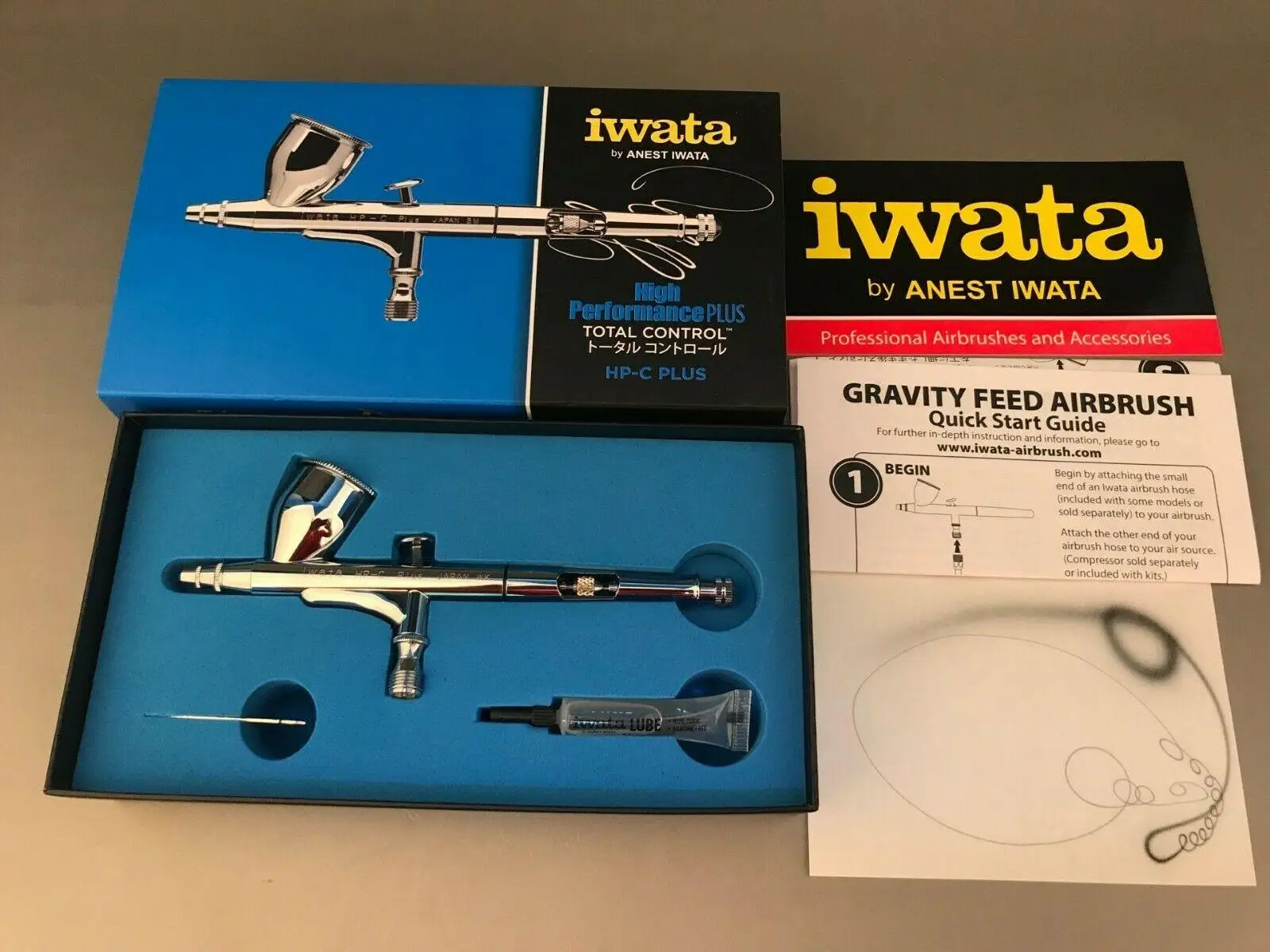 Anest iwata medea airbrush, espaço de alto desempenho com 0.3mm, 1/3 oz. 10cc