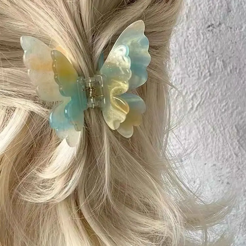 

Animals Acetate Butterfly Hair Claw Fashion Colorful Candy Color Butterfly Hair Clip Headdress Grab Clip Large Shark Clip Daily