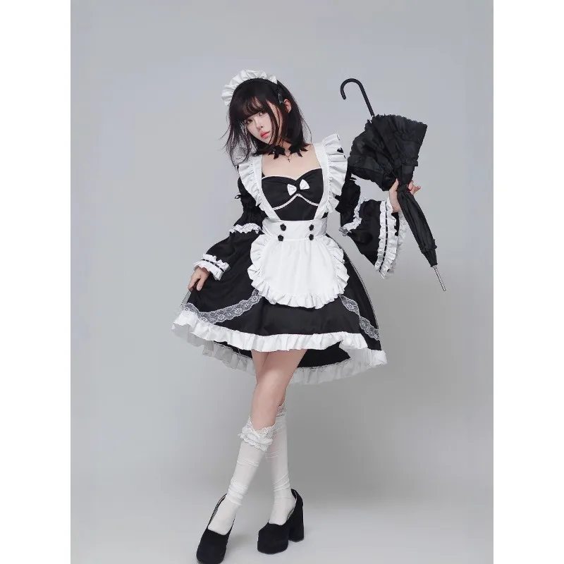 Classical Lolita Maid Cosplay Costume | Full Set with Apron for Women Comic Con Halloween Party 2026