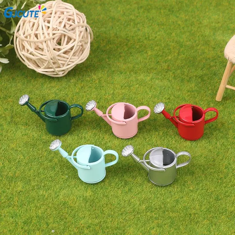 

1pc Metal Miniature Vintage Watering Can Garden Toy Model Scene Dollhouse Accessories Watering Can Mini Sprinkler Kids Toys