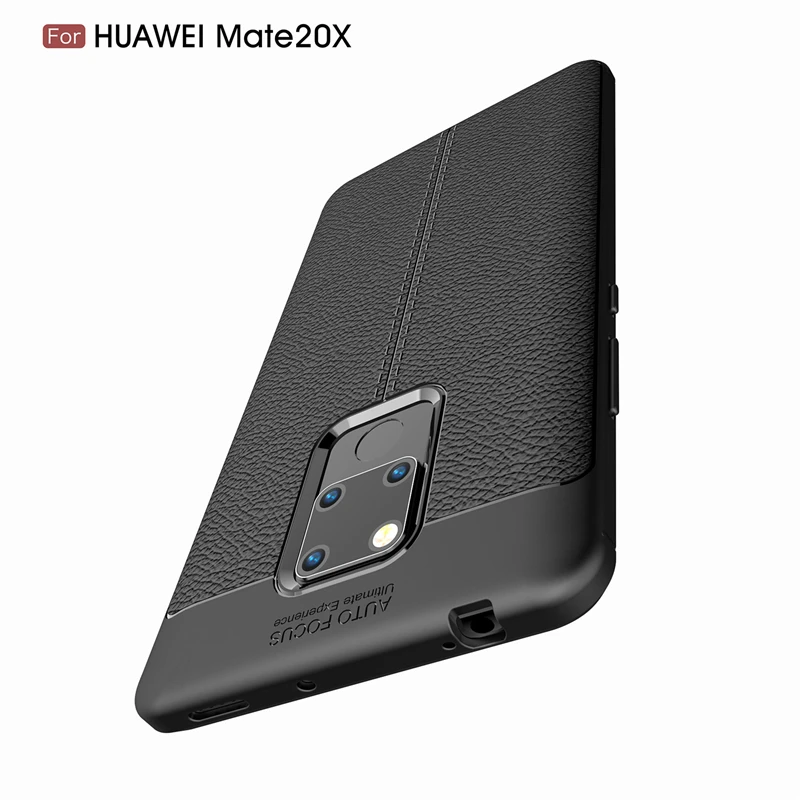 For Cover Huawei Mate 20 X Case Silicone TPU Cover For Huawei Mate 20 X Funda Lichee Hybrid Cases For Huawei Mate 20X Phone Case