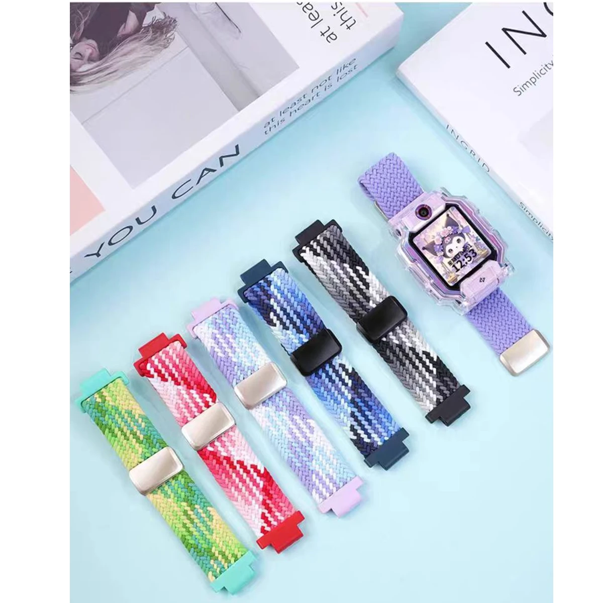 Braided Bracelets For Children Smart Watch Magnetic Elastic Wristband For Imoo Xiaotiancai Watch Phone D2 Wristband Replacement