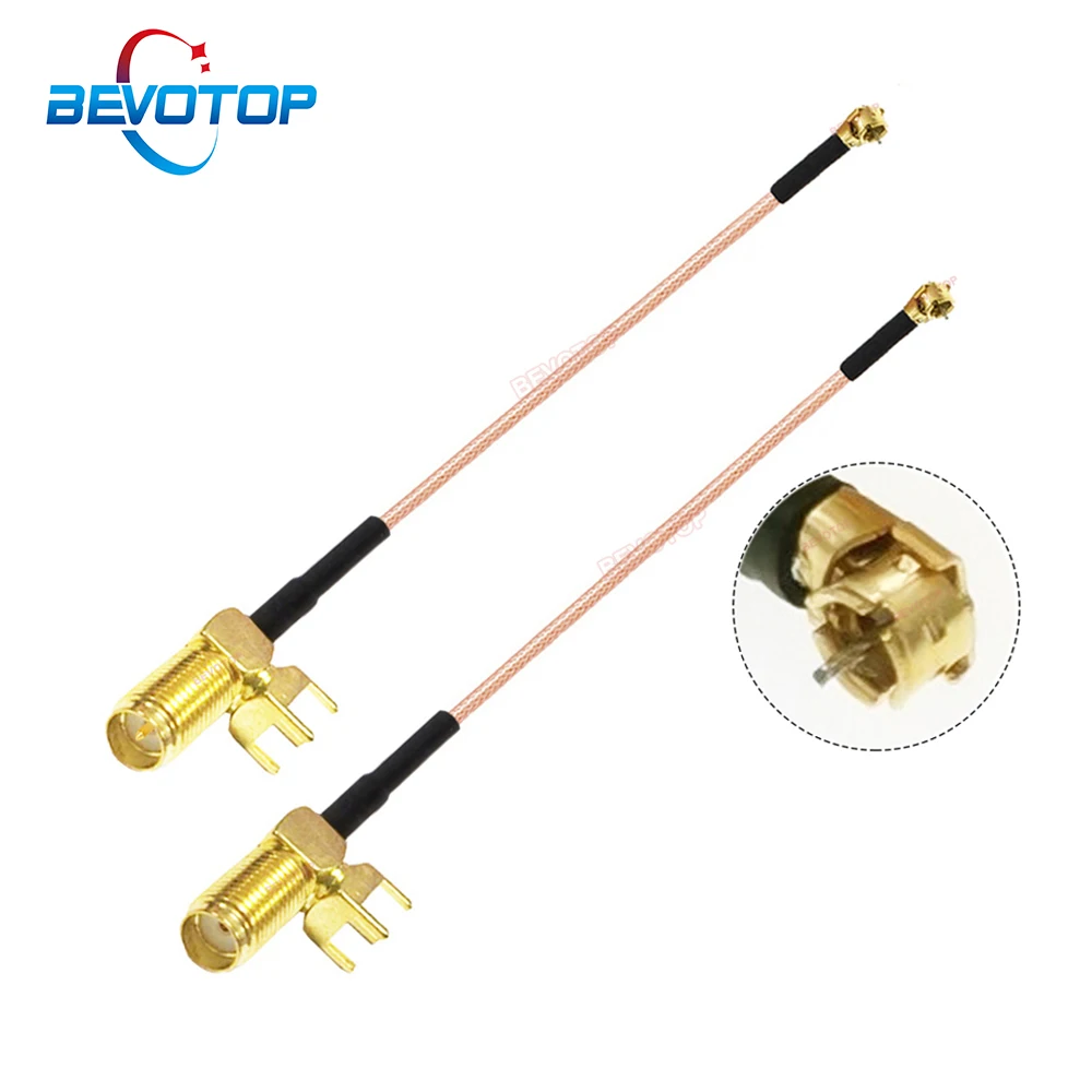 BEVOTOP 4 Pin PCB Mount SMA Female Jack to Mini MS156 Male (DIY ) RG178 Cable for WIFI LTE Modem Antenna Extension Jumper