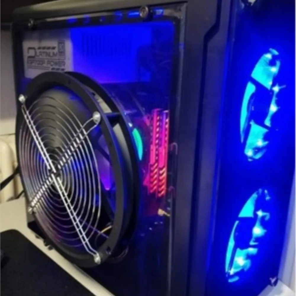 SXDOOL-ventilador de refrigeración de 250mm, 25cm, cc 12V, 1200 RPM, 40DBA Molex 4D, 250x30mm, gran tamaño, alto flujo de aire, PC, caja de